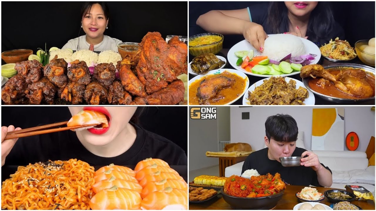 4.10x asmr muckbang Mikasa foodie sutapa eating gongsam zoey