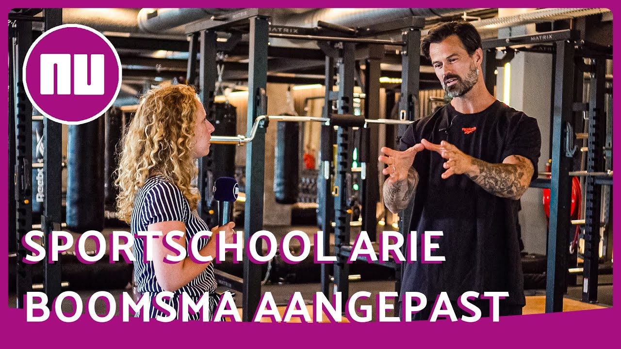 Arie Boomsma toont aangepaste sportschool: 'Alles op 1,5 meter' | NU.nl