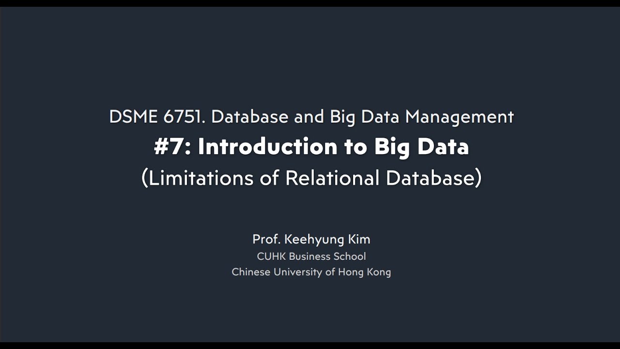 Big Data: Introduction to Big Data