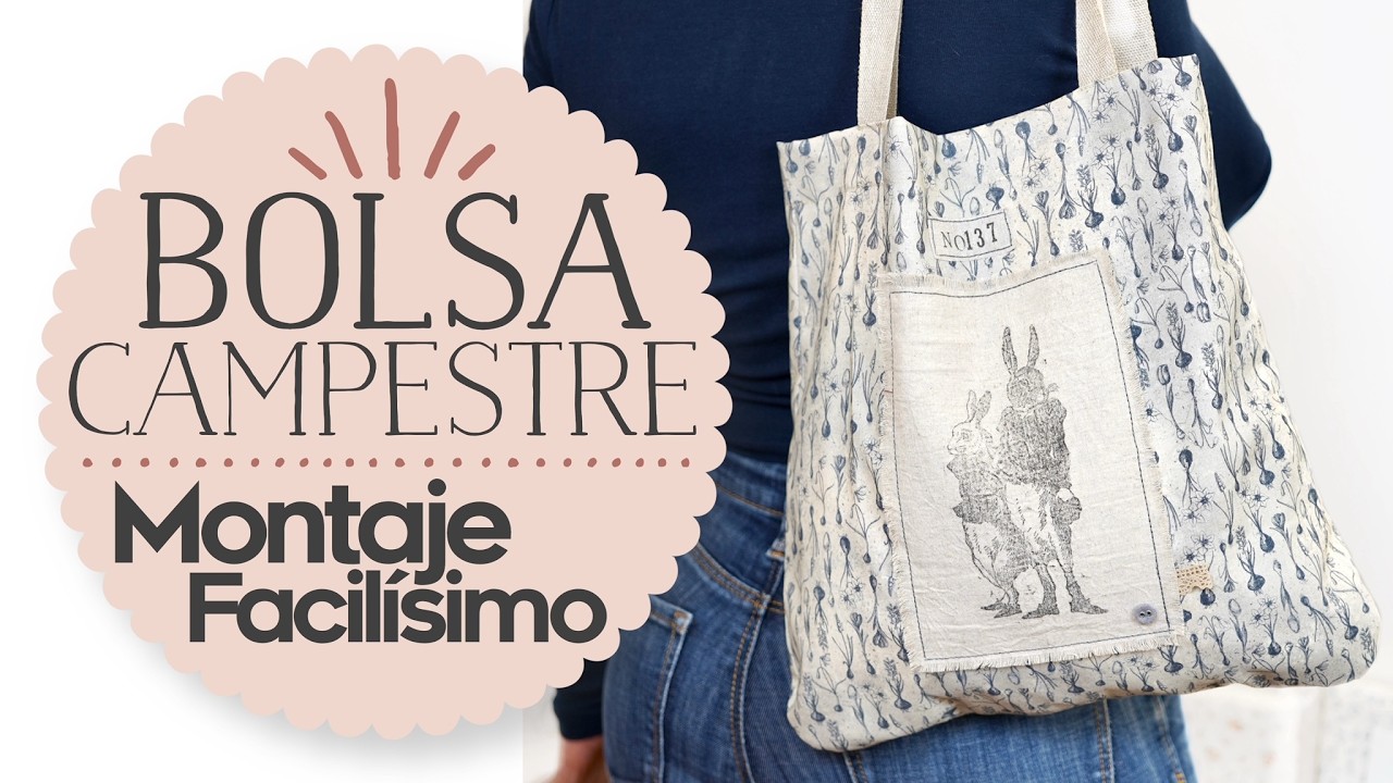 Bolsa de Tela Campestre F&aacute;cil de Coser | Proyecto de Costura Paso a Paso