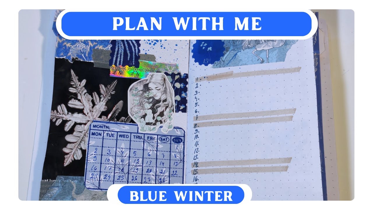 Blue Winter Bullet Journal Setup ❄️ | Cozy Plan With Me