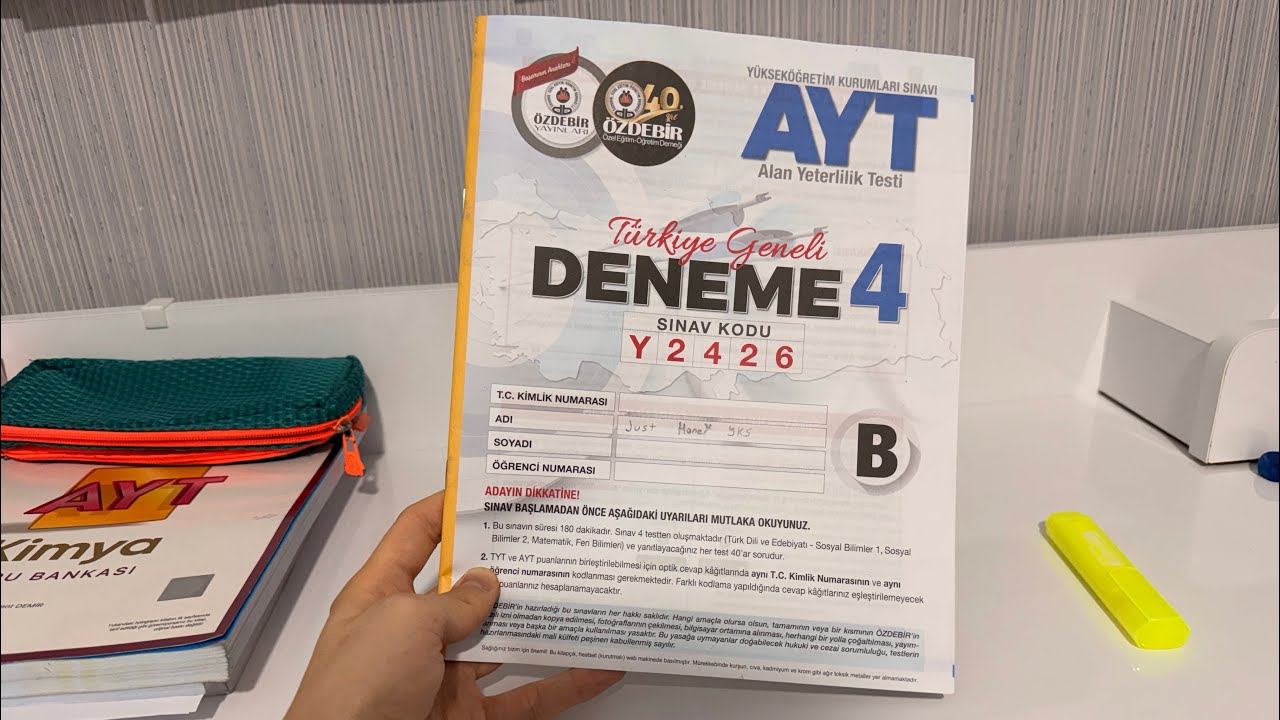 Özdebir AYT 4 Deneme Yorumum #özdebir