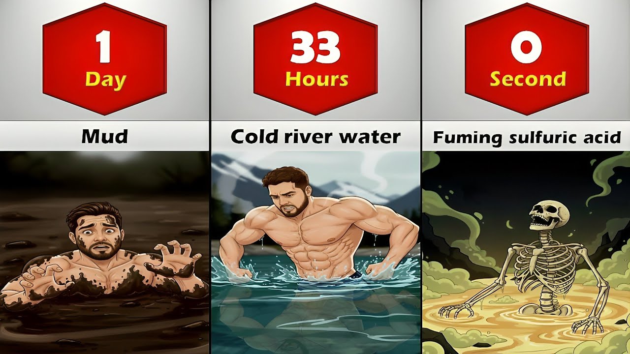 How Long Can Humans Survive Swimming in These Liquids?