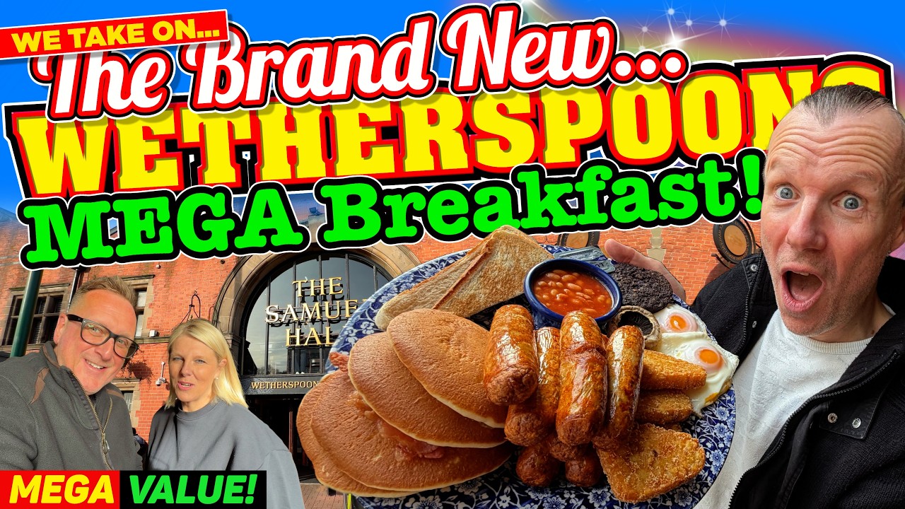 We tried THE NEW WETHERSPOONS MEGA BREAKFAST CHALLENGE!!!
