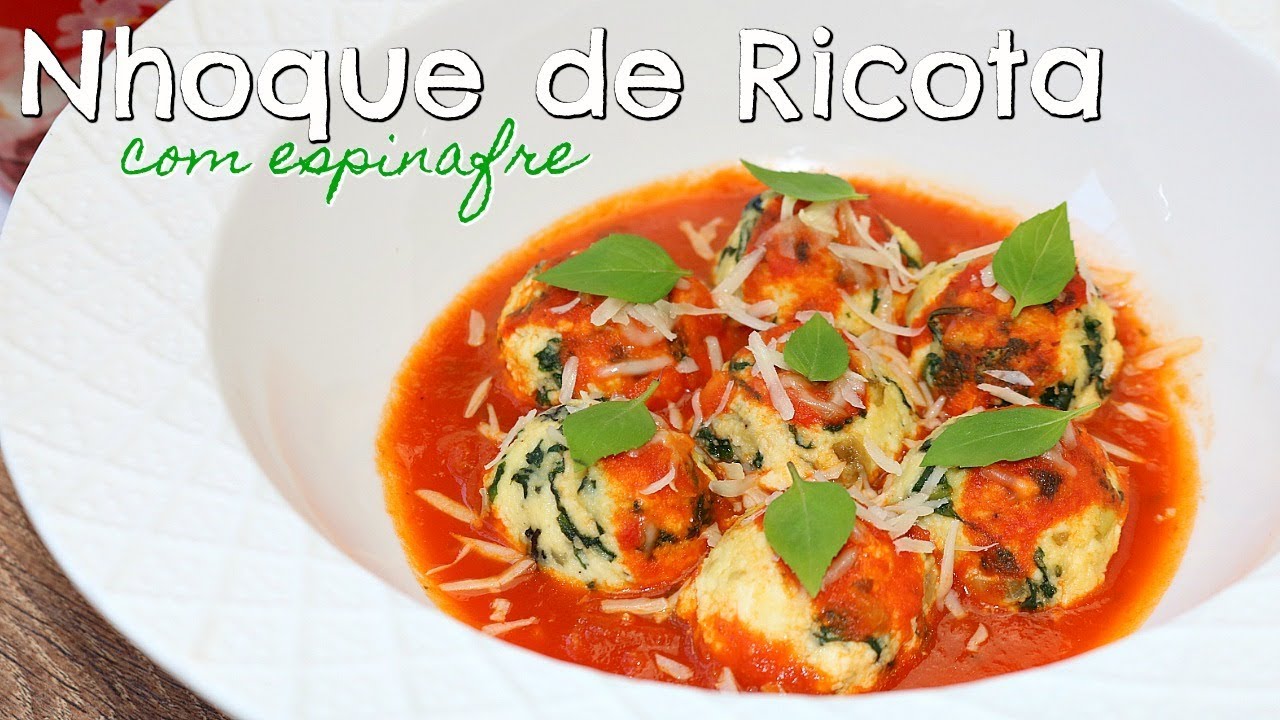 Nhoque de Ricota com Espinafre  (sem Farinha) | Menu de Nutri