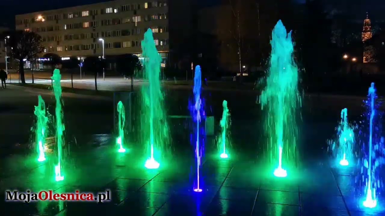 Oleśnica - fontanna na pl. Zwycięstwa po przebudowie