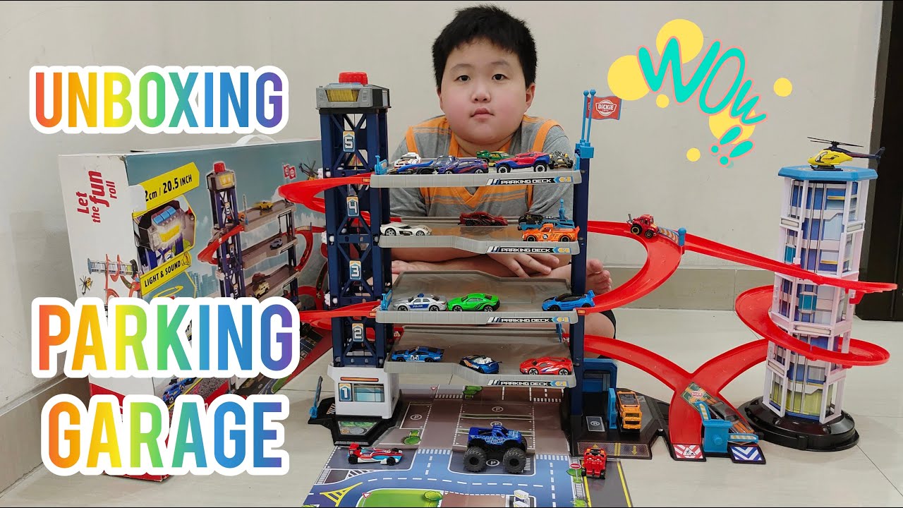 UNBOXING PARKING GARAGE DICKIE TOY'S BY EXCEL TOY'S REVIEW