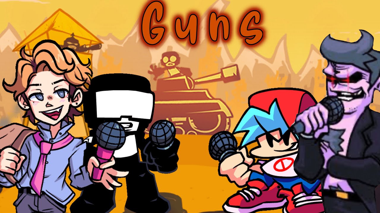 What the hell are you both doing here? (Guns but it's a Senpai, Tankman, BF and Dad cover)