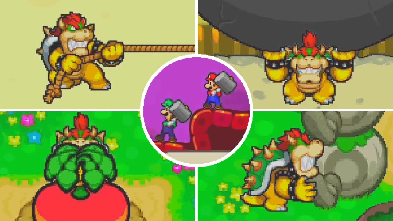 All Arm Muscle Minigames - Mario & Luigi Bowser's Inside Story DS