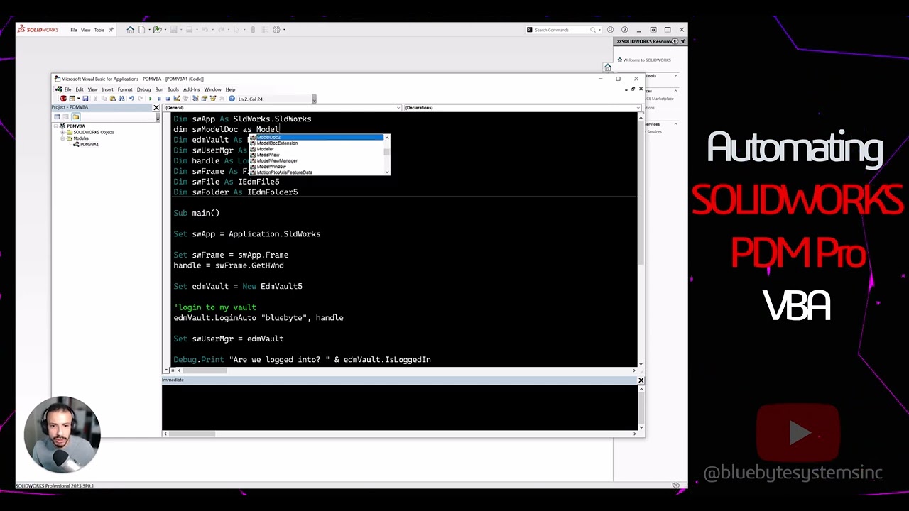 SOLIDWORKS PDM in VBA: Check Files In and Out of the Vault