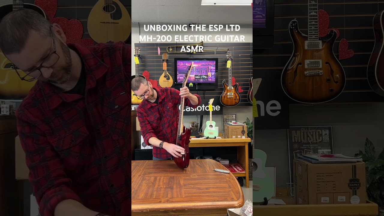 UNBOXING THE ESP LTD MH-200 ELECTRIC GUITAR #guitar #viral #trending #shorts #fyp #music #dance #esp