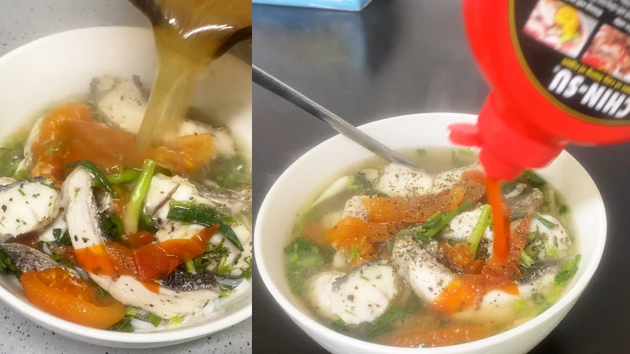 Bún cá quê . Bữa sáng của anh công nhân.