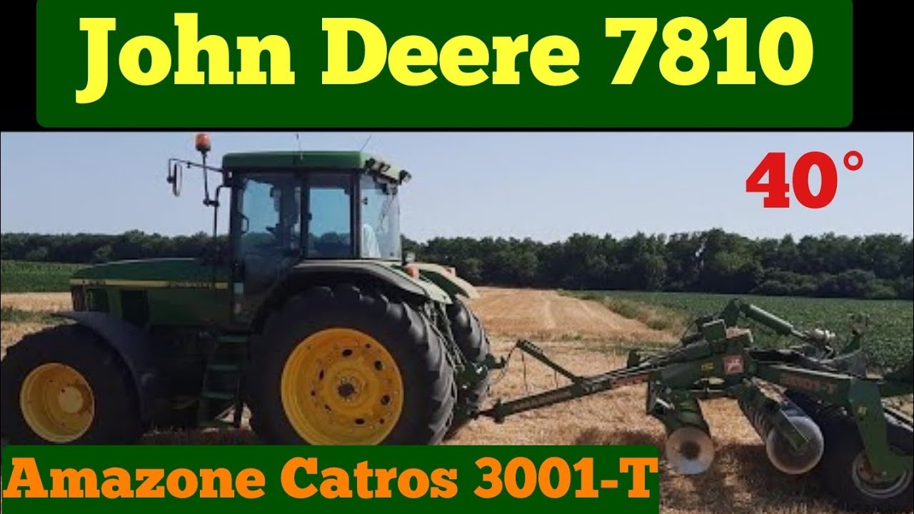 John deere 7810 and Amazone Catros disk harrow /tanjiraca/ ENG subtitle.