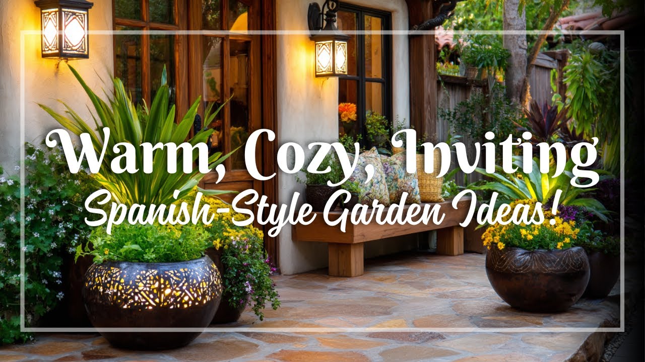 Spanish-Style Small Garden Ideas: Warm Colors & Rustic Beauty in Limited Spaces
