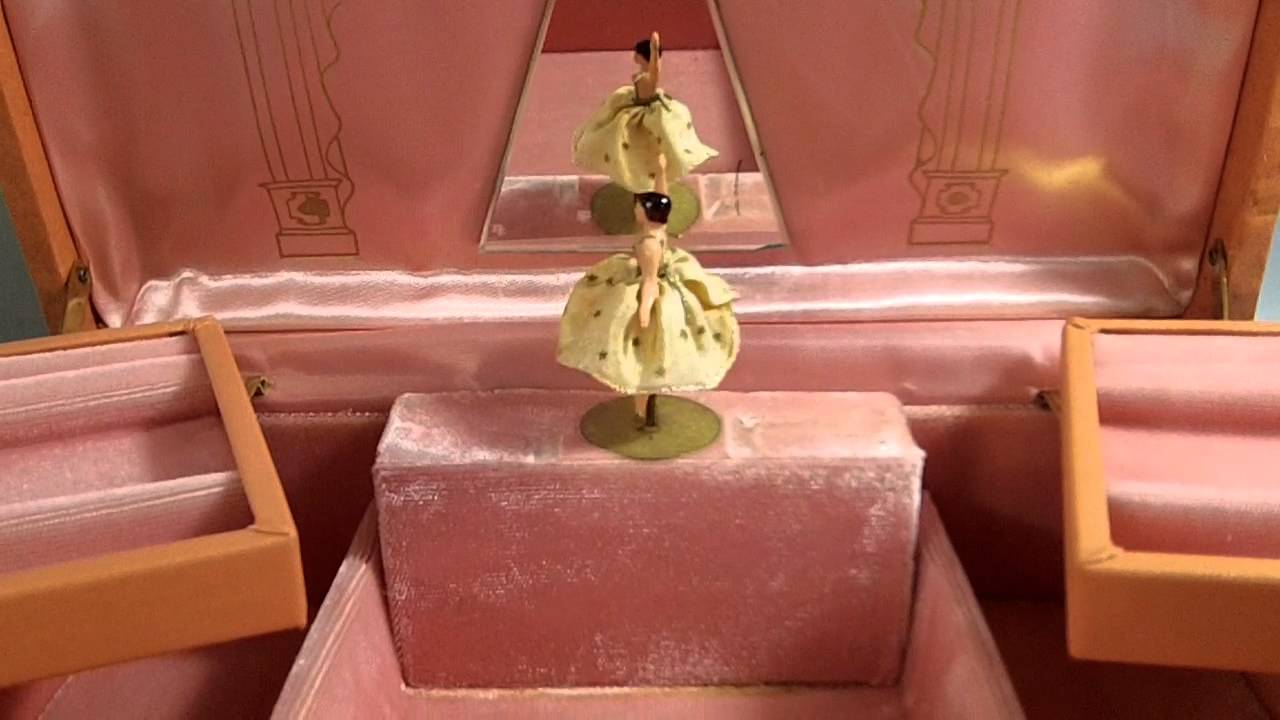 VINTAGE REUGE DANCING BALLERINA MUSIC JEWELRY BOX