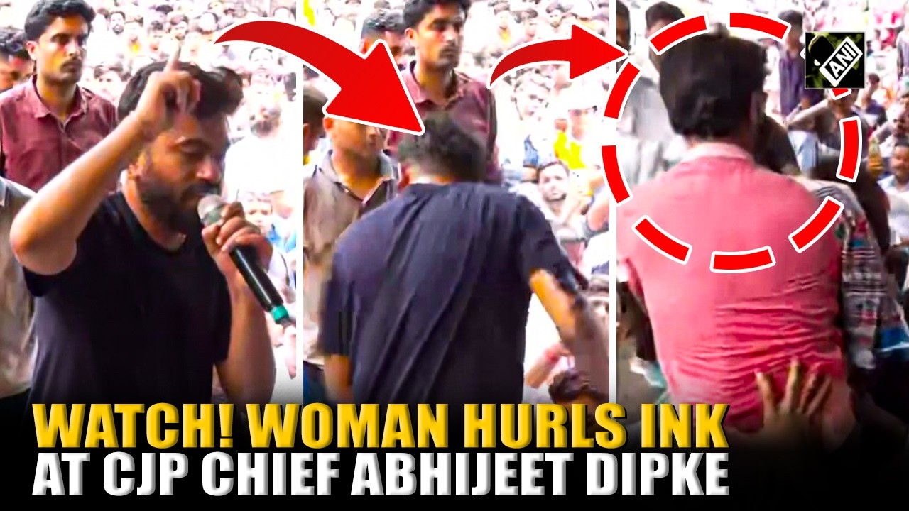 Dramatic scene at Jantar Mantar protest: woman hurls ink at CJP&rsquo;s Abhijeet Dipke