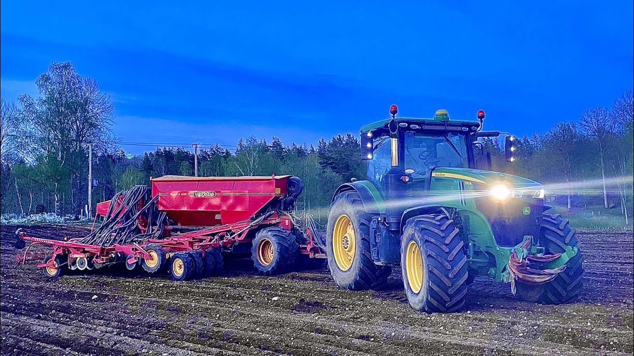 Cab View | John Deere 7310R + Väderstad Rapid 600c | Sowing oats/peas