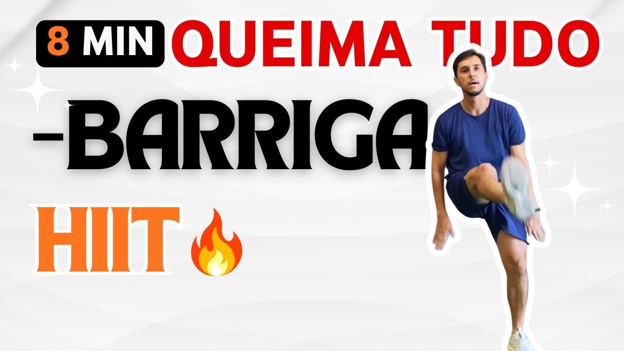 8-минутная кардио-HIIT тренировка: интенсивная тренировка для плоского живота (оборудование не тр...