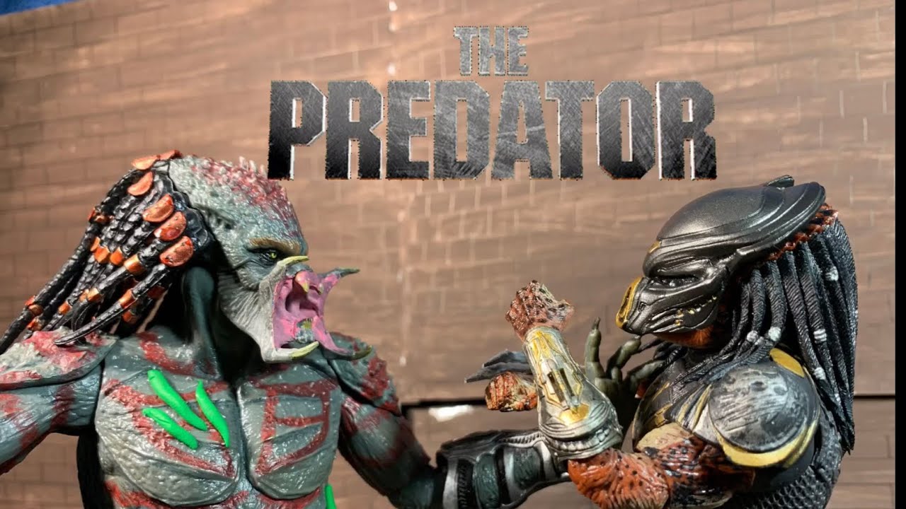 Armored assassin predator vs fugitive predator , lazer eye predator red armed predator epic battle
