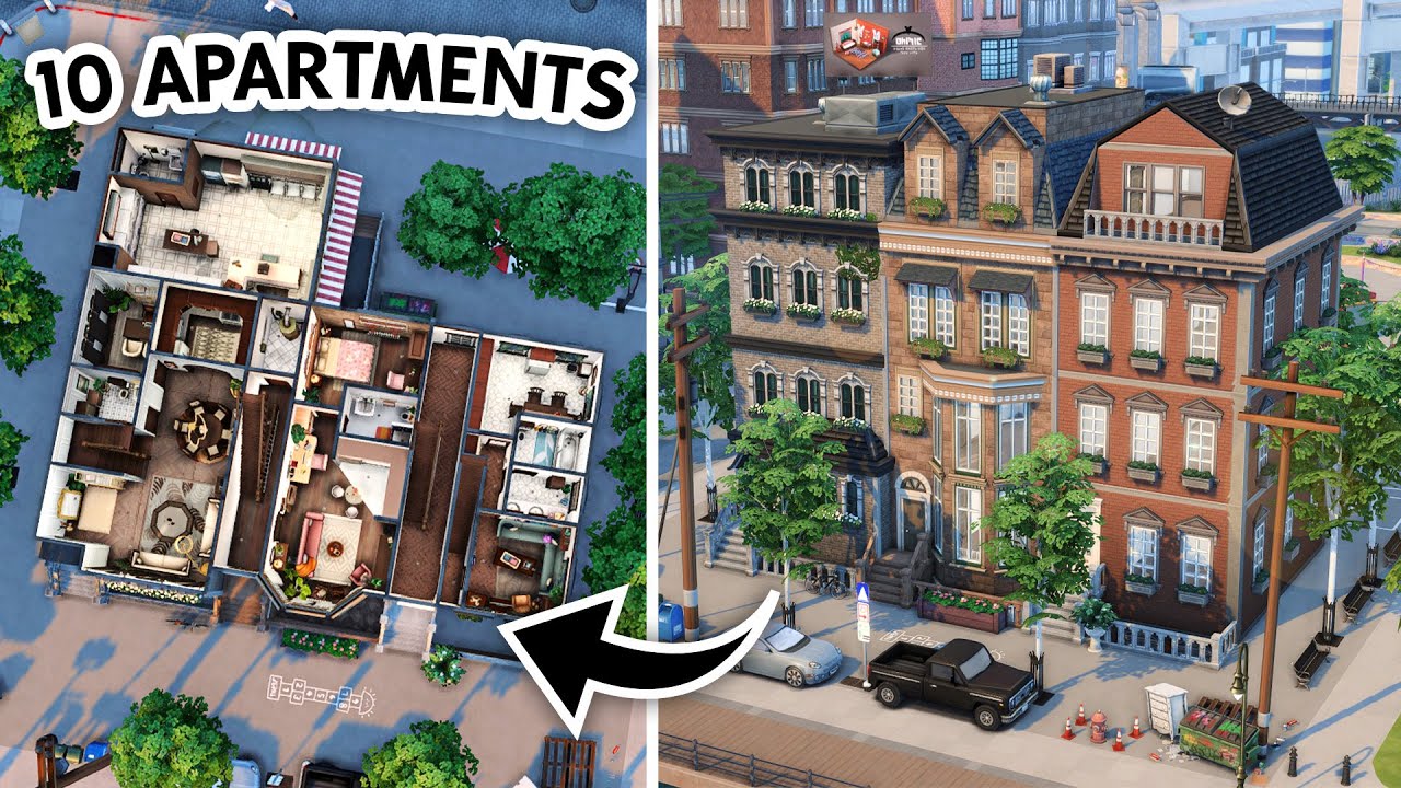 Я спроектировал 10 квартир в Нью-Йорке для сдачи в аренду в The Sims 4.