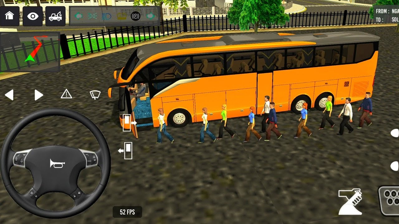 BUS SIMULATOR INDONESIA|| Bus🚌 Driving👮‍♂️ City euro Coach bus Simulator 🔥-Android Gameplay Bus 2024