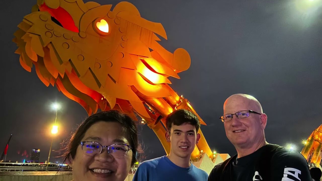 Dragon Bridge Fire and Water Show in Da Nang December 30, 2023