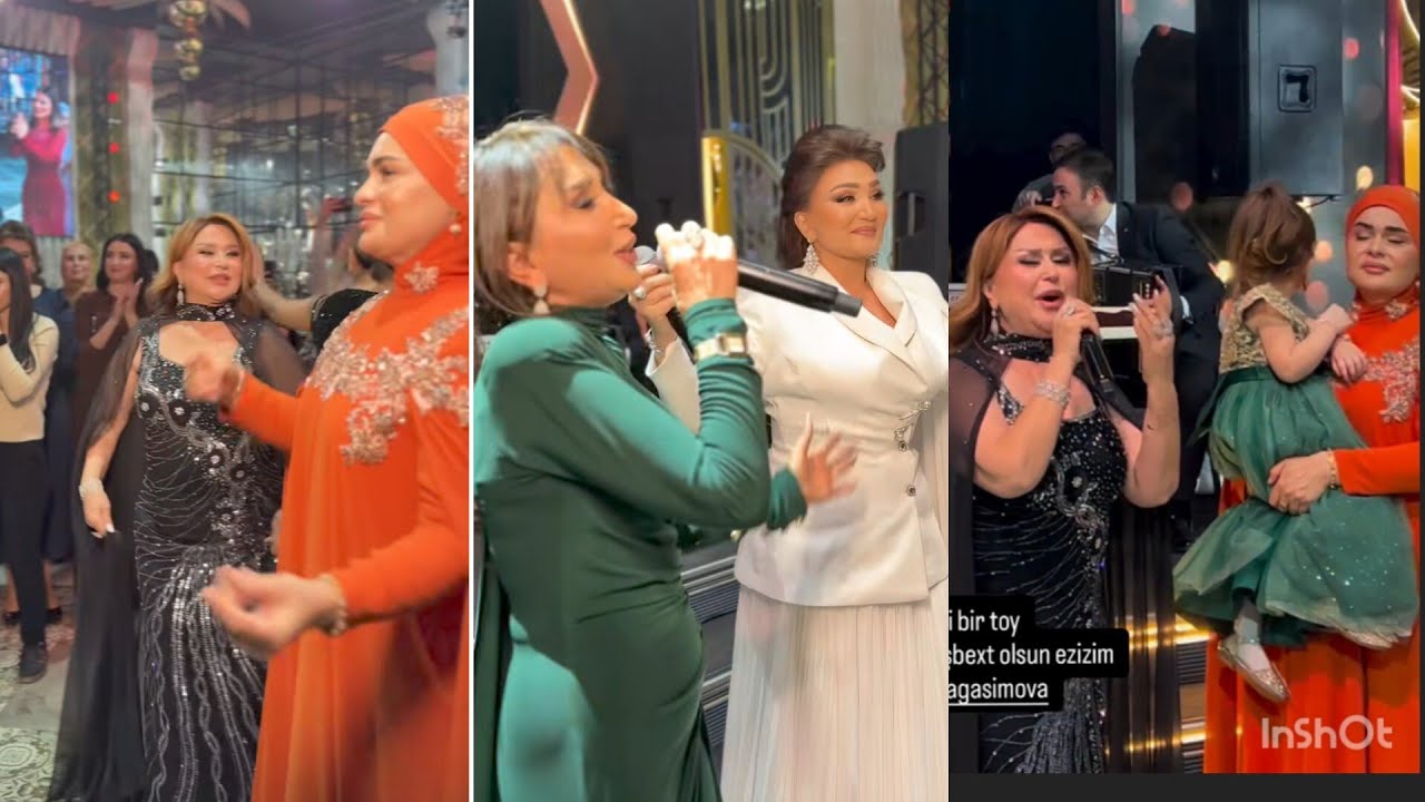 Fərqanə Qasımovanın Qızının Toyunda Xalq artistləri belə rəqs edib canlı ifa etdilər 