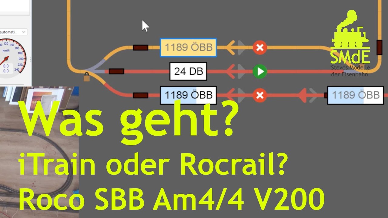 Was geht? Unterbau, iTrain oder Rocrail? Roco 43580 SBB Am4/4 (V200) und die Lichtleiter