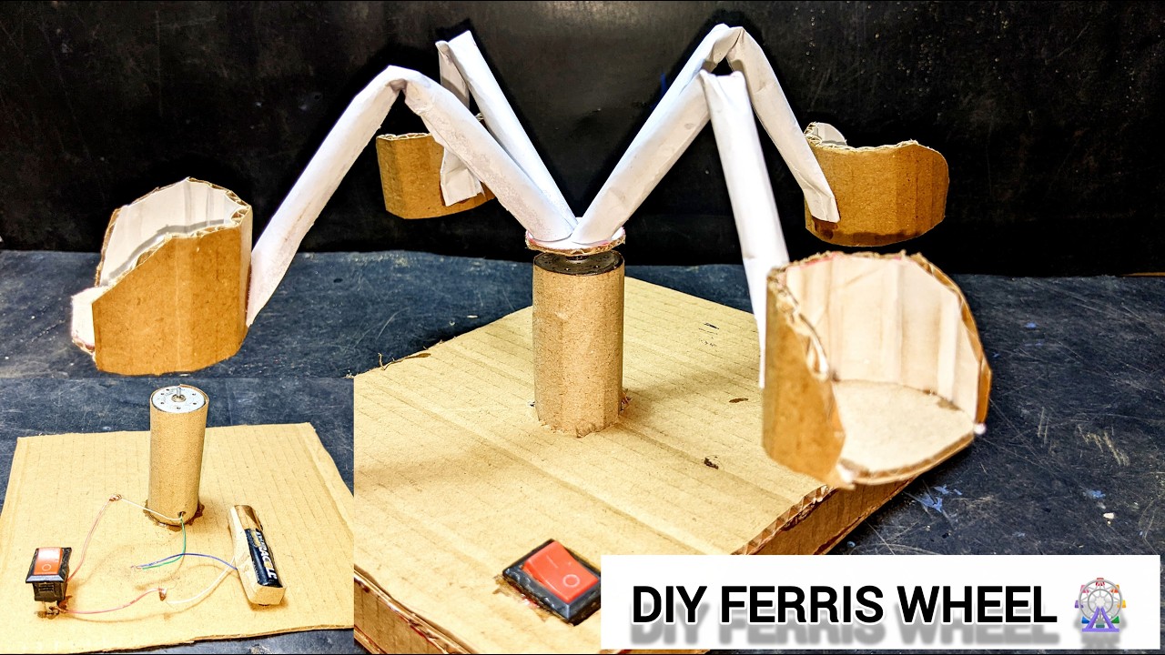 DIY Mini Ferris Wheel from Cardboard 🎡