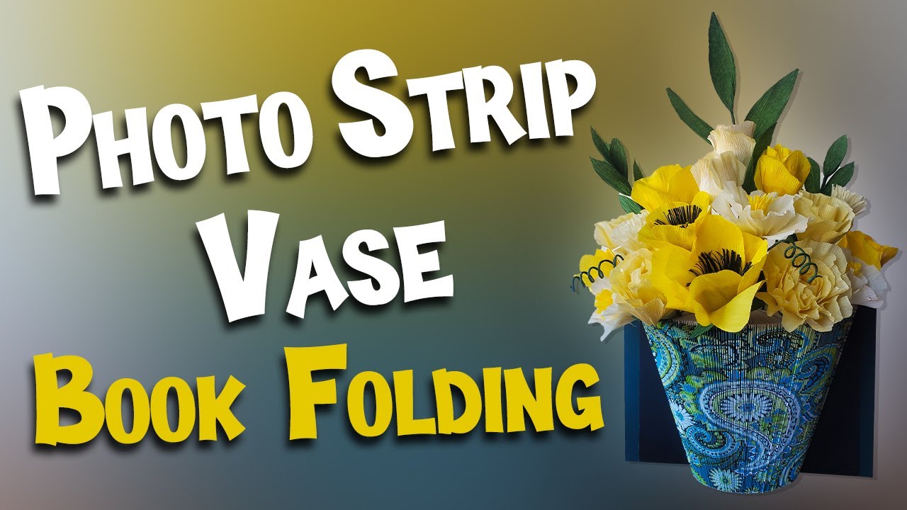 Photo Strip Art - Book Fold Vase