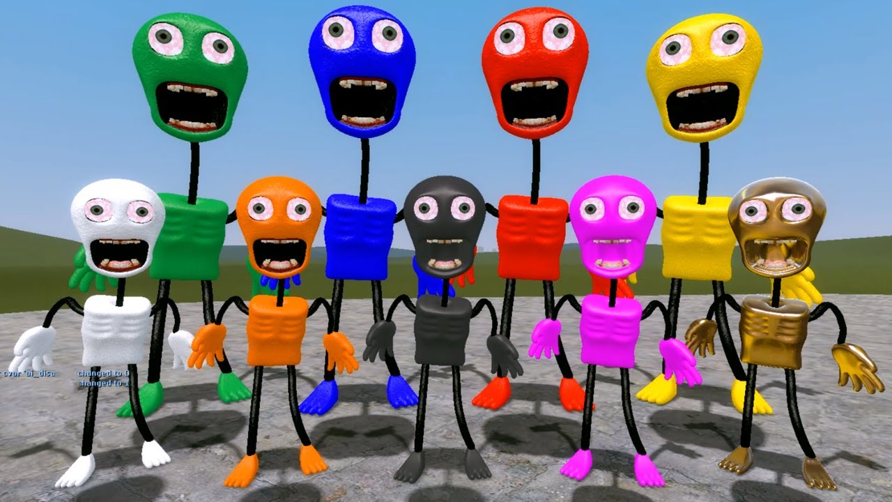 ALL COLORS GREEN GUYS 3D SANIC CLONES MEMES [Garry's Mod]