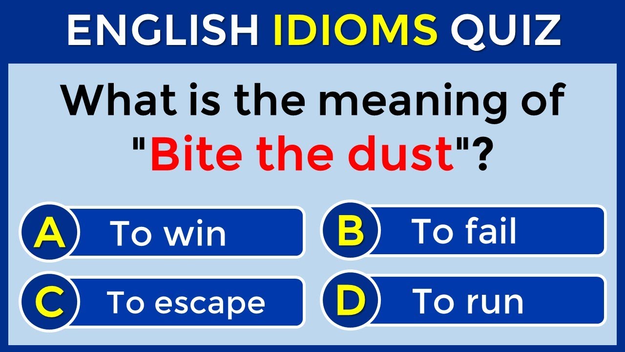 English Idioms Quiz | CAN YOU SCORE 30/30? #challenge 58