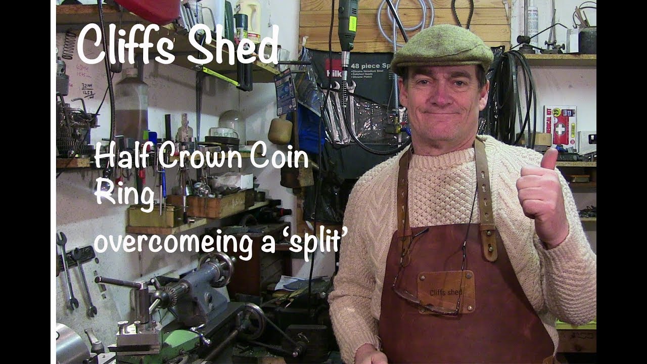 Half Crown coin ring, overcoming a 'Split'
