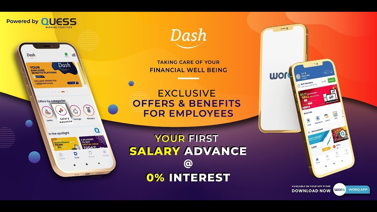 DASH taking care of your financial wellbeing - Your first Salary Advance @ 0% Interest!🥳💯