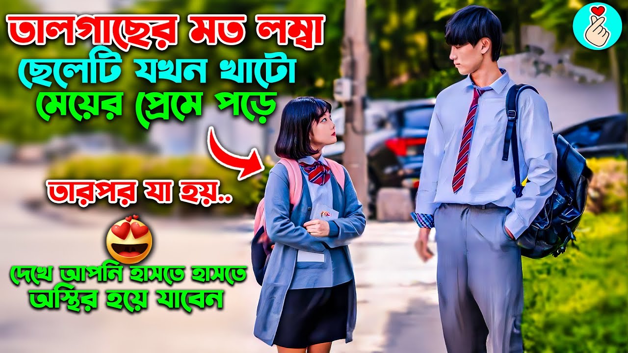 তালগাছের মত লম্বা ছেলেটি যখন খাটো মেয়ের প্রেমে পড়ে || Min & Max Chinese Comedy Movie explain Bangla