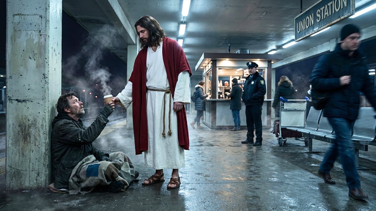 EL HOMBRE DORMÍA EN LA ESTACIÓN DE TREN BAJO EL FRÍO... HASTA QUE JESÚS LE CAMBIÓ LA VIDA