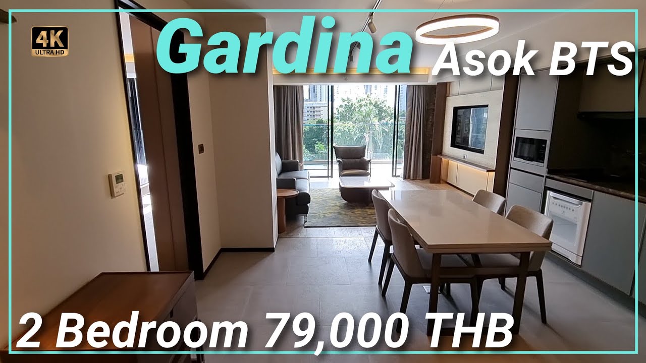 Bangkok NEW renovated Building Gardina Sukhumvit Soi 16 (Asoke) 2 Bedroom Rent 79,000 THB Monthly