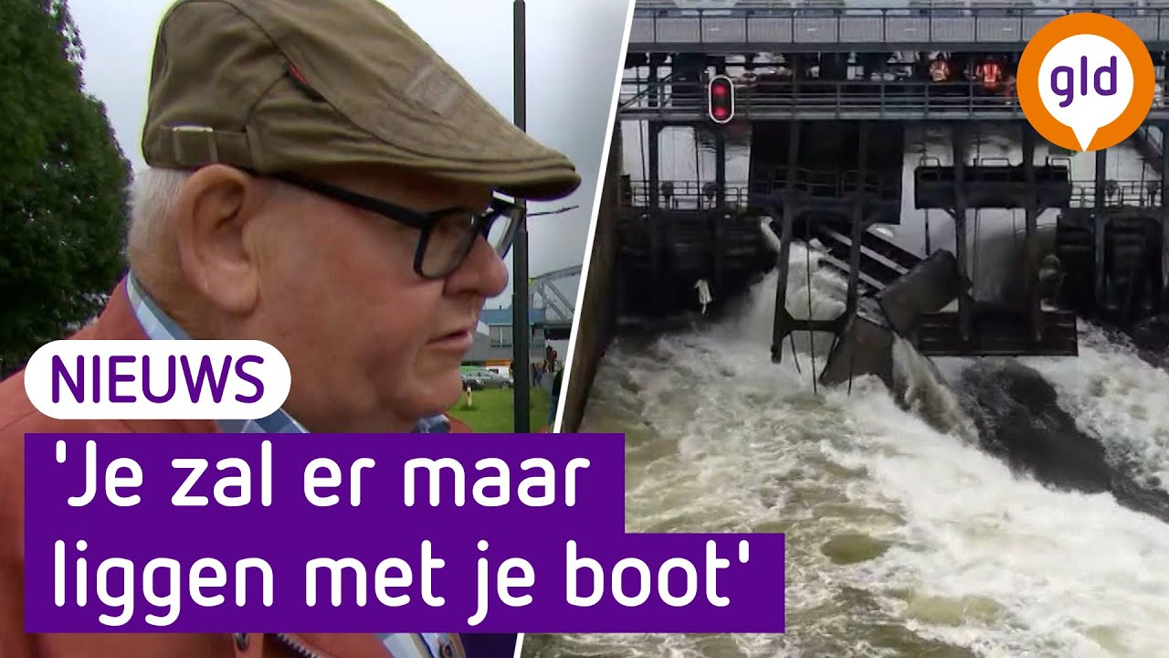 Met man en macht werken aan kapotte stuw bij Nederasselt