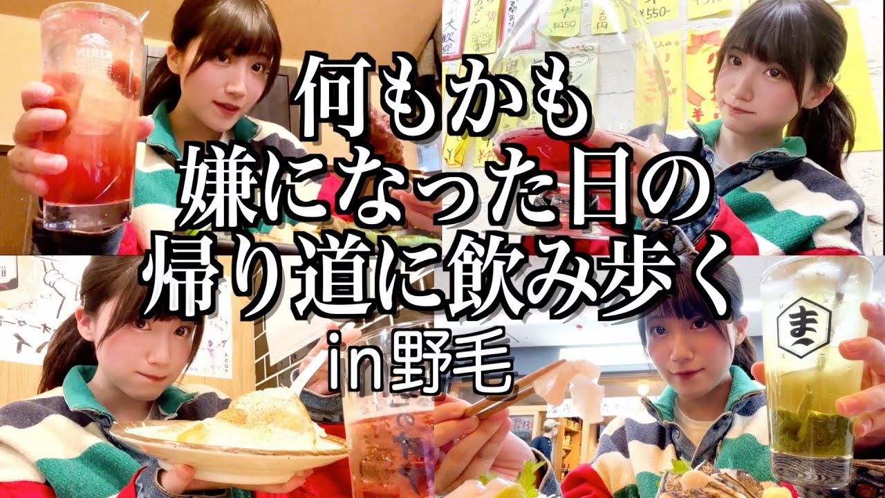 【横浜はしご酒】何もかも嫌になった日の帰り道、野毛で飲み歩く酒飲み独身女【酒村ゆっけ、】