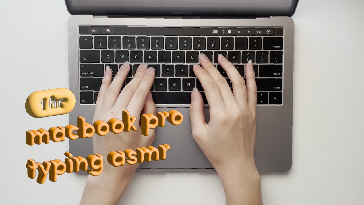 1 hr typing asmr | macbook pro, no talking