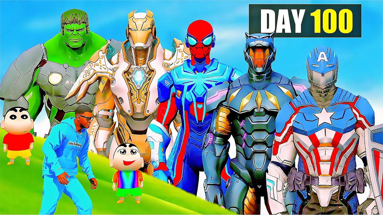 Surviving 100 DAYS In A SUPERHERO CITY In GTA 5! (GTA 5 MODS)