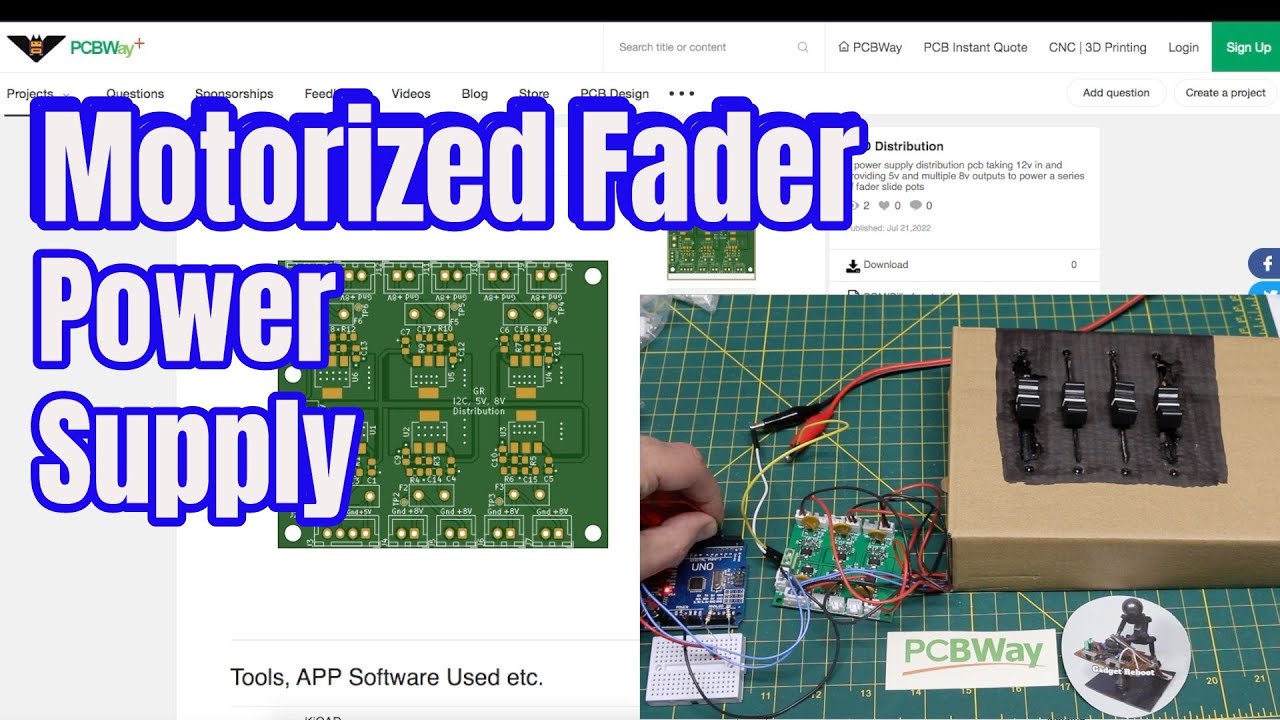 LDO Power Distribution for Motorized Fader Pots