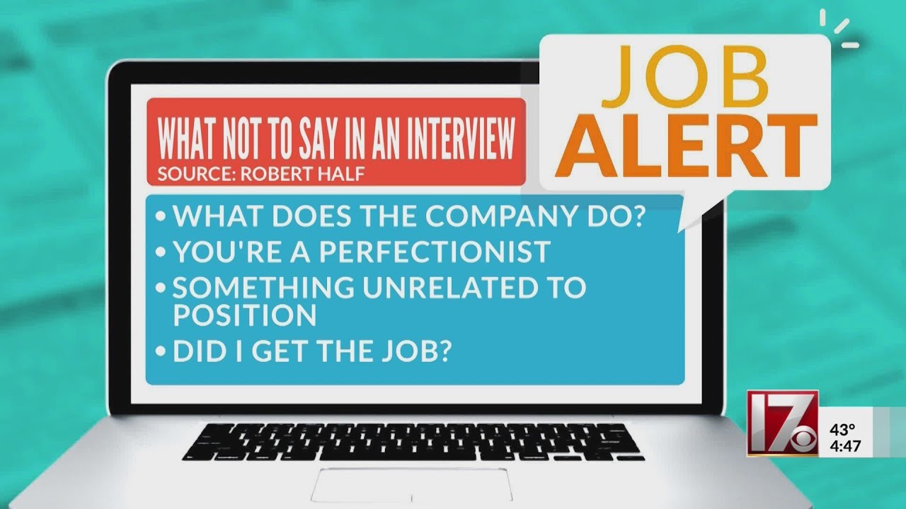 What not to ask during a job interview, according to Robert Half