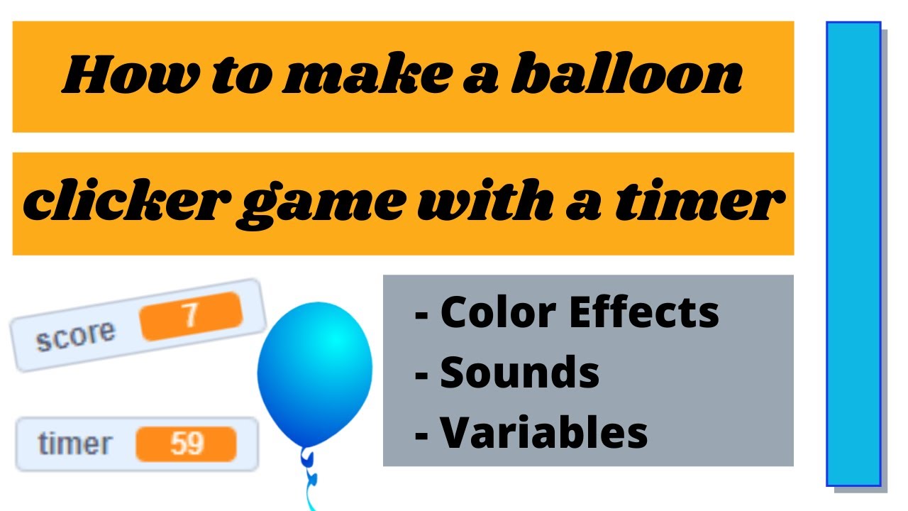 Balloon Clicker Game in Scratch with timer | Scratch Project