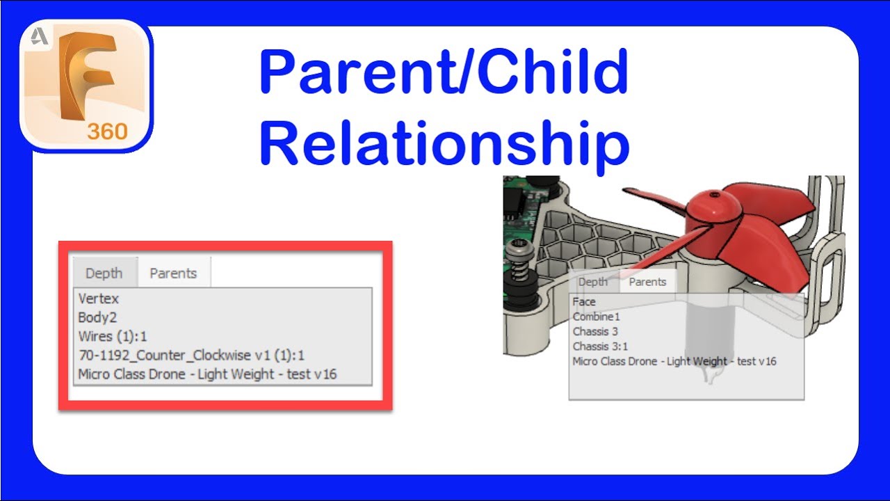 Fusion 360 Quick Tip | Parent Child Relationships | How To Find Parent Of A Selection #fusion360