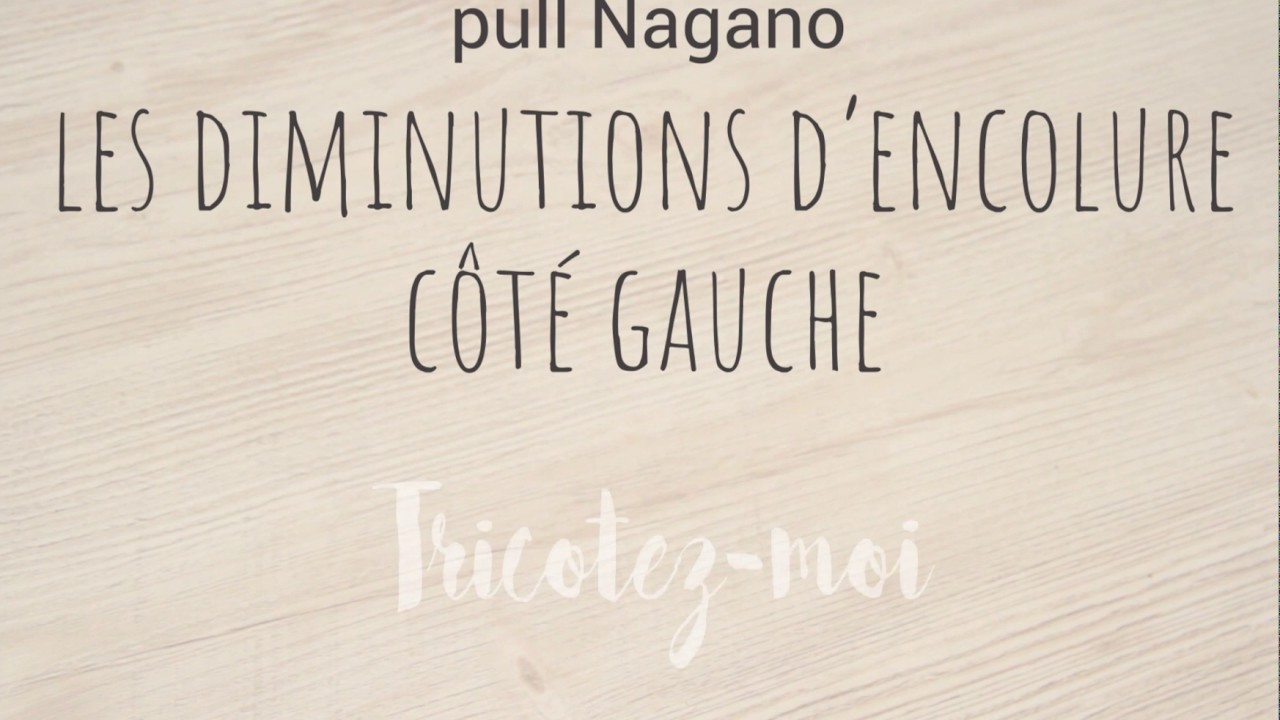 DIMINUTIONS D'ENCOLURE EN V - PULL NAGANO #12