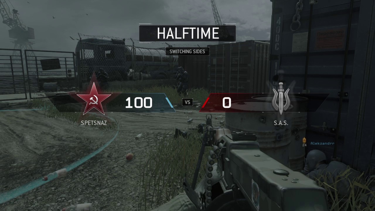 COD4 Stun grenade game winning killcam