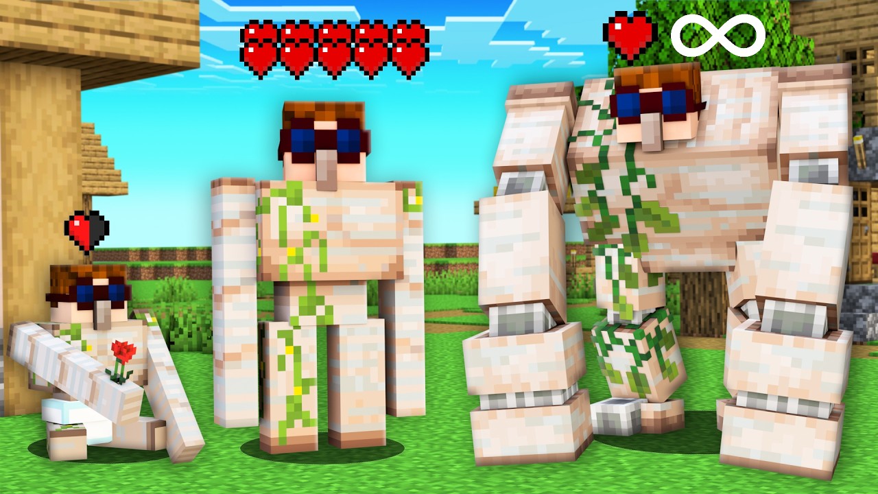 24H als EISENGOLEM LEBEN in Minecraft!