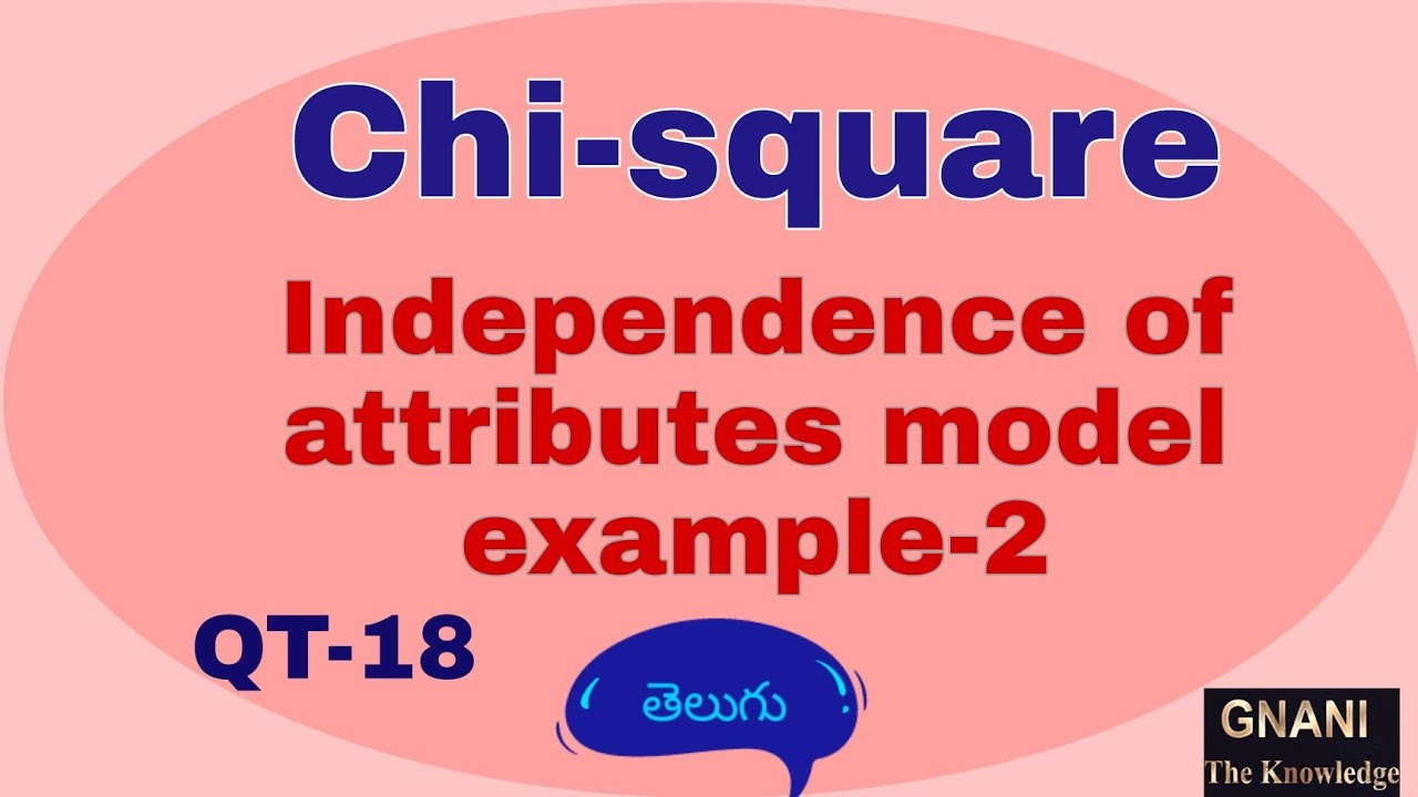 How to calculate Chi-Square independence of attributes model|another example||rows & columns model||