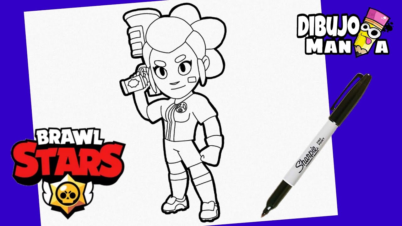 COMO DIBUJAR A SHELLY PARIS SAINT-GERMAIN | BRAWL STARS | DIBUJOS DE BRAWL STARS |  drawing shelly